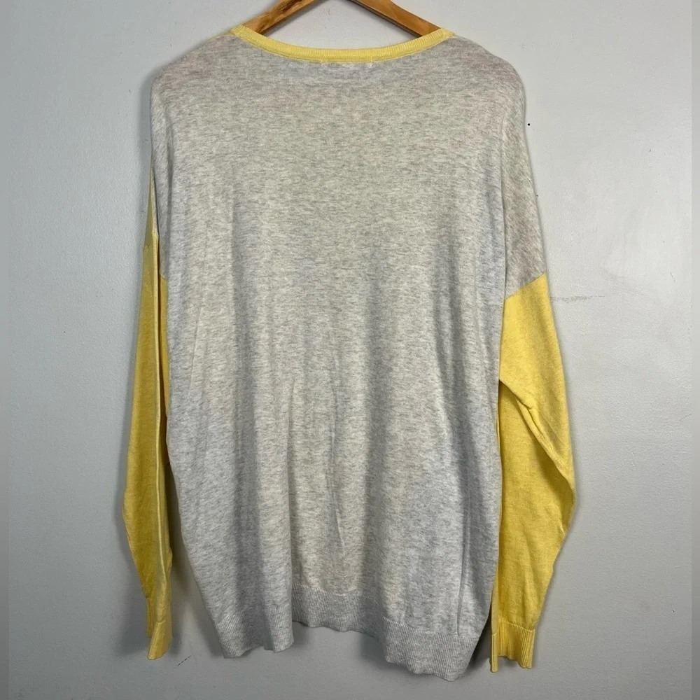 Boden yellow/gray 100% cotton sweater size 14